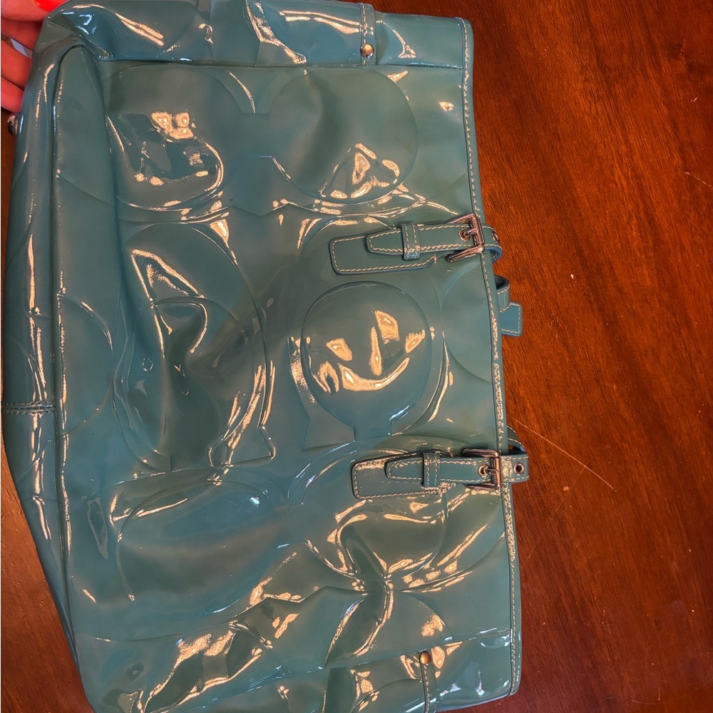 Coach Stylish Green Tote Bag